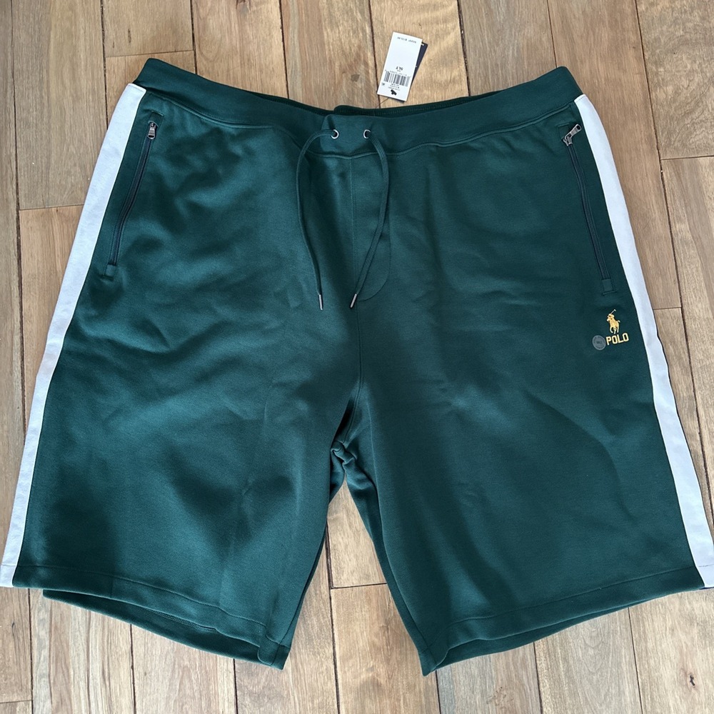 Polo Ralph Lauren Mens Green Double Knit Shorts Big‎ & Tall 6XB NWT 711941836001